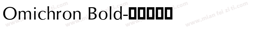 Omichron Bold字体转换